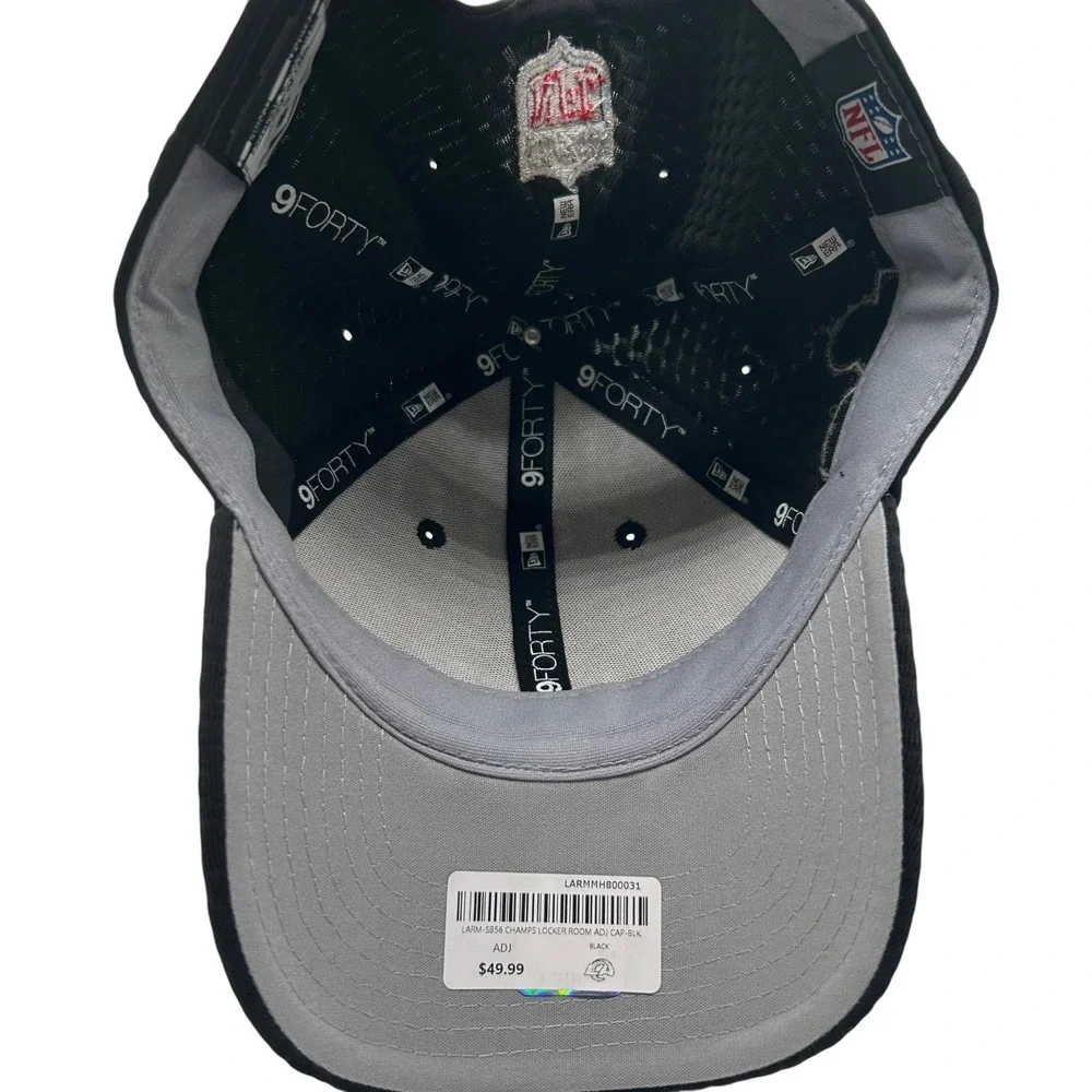 NEW Los Angeles Rams Hat Black New Era Super Bowl LVI Champion 9FORTY Adjustable